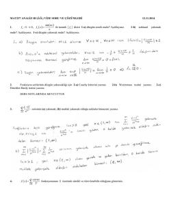 2014-2015 Arasınav Soru ve Çözümleri