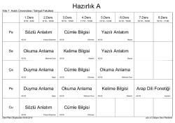 2014-2015 G&uuml;z I. &Ouml;. - İlahiyat Fak&uuml;ltesi