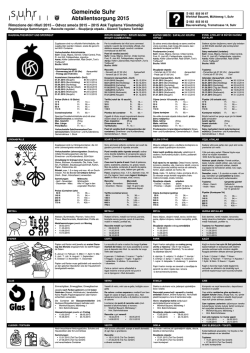 Abfallkalender 2015