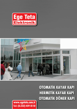 Boon Edam Otomatik D&ouml;ner Kapı