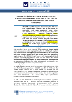 Aerosol &Uuml;retiminde Kullanılacak Sıvılaştırılmış Petrol Gazı