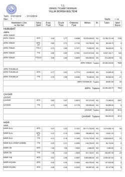 2014 yıllık b&uuml;lten - Denizli Ticaret Borsası