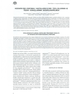 HODGKiN DIŞI LENFOMALI HASTALARıN KLiNiK