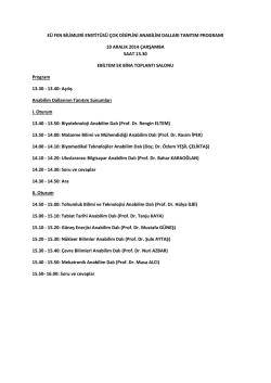 E&Uuml; Fen Bilimleri Enstit&uuml;s&uuml;ne bağlı lisans&uuml;st&uuml; eğitim programları