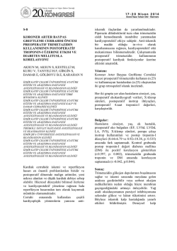 s-8 koroner arter baypas greftleme cerrahısı &ouml;ncesı preoperatıf