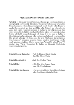İş Sağlığı ve G&uuml;venliği G&uuml;nleri - İstanbul Yeni Y&uuml;zyıl &Uuml;niversitesi