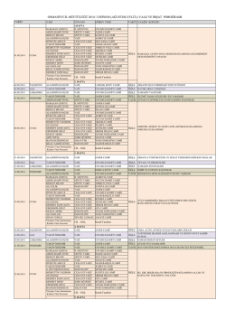 2014 yılı 3.d&ouml;nem vaaz ve irşad programı