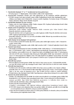 sık&ccedil;a sorulan sorular