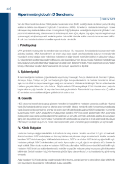 Hiperimm&uuml;nglobulin D Sendromu