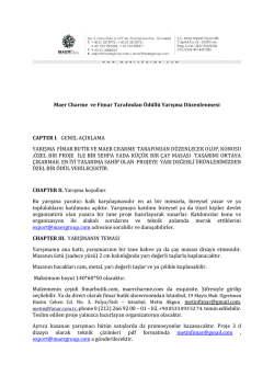 Maer Charme ve Fimar Tarafından &Ouml;d&uuml;ll&uuml; Yarışma D&uuml;zenlenmesi