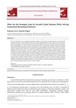 What Are the Strategies Used by Seventh Grade Students While