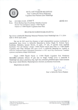 Sayi :36521862-310.99-^20S"S~ onaylanmak uzere Cevre ve