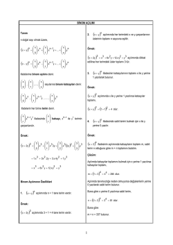 binom açılımı