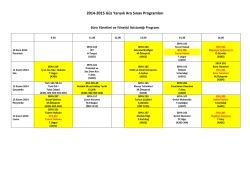 2014-2015 G&uuml;z Yarıyılı Ara Sınav Programları
