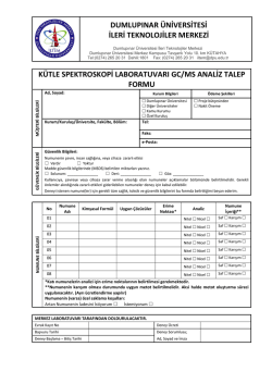 GC-MS - Dumlupınar &Uuml;niversitesi