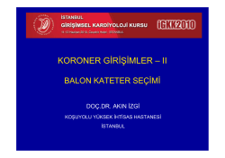 KORONER GİRİŞİMLER &ndash; II