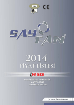 Sayfan Aspiratör Fiyat Listesi