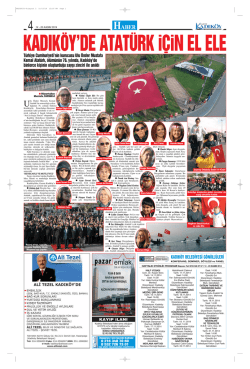 KADIK&Ouml;Y BELEDİYESİ G&Ouml;N&Uuml;LL&Uuml;LERİ T&uuml;rkiye