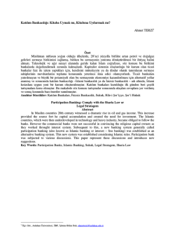 Katılım Bankacılığı: Kitaba Uymak mı, Kitabına Uydurmak mı? Ahmet