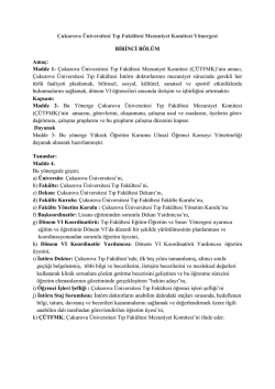 &Ccedil;&Uuml;TF Mezuniyet Komitesi Y&ouml;nergesi