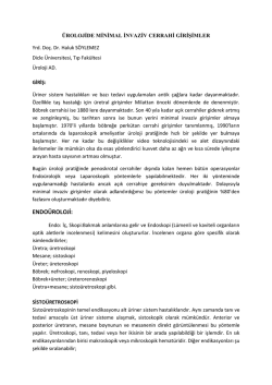 ENDO&Uuml;ROLOJİ: - Dicle &Uuml;niversitesi