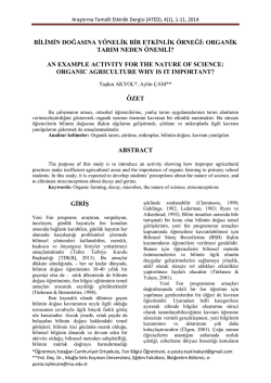 ortaokul &ouml;ğrencilerine, organik tarımın &ouml;nemi ve nasıl olması