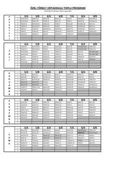 &ouml;zel y&ouml;nelt ortaokulu toplu program