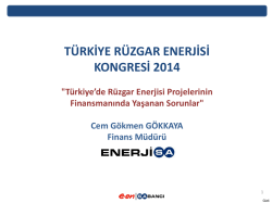 ECA Finansmanı - T&uuml;rkiye R&uuml;zgar Enerjisi Kongresi