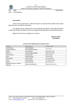 O&Ouml;-D - Ankara &Uuml;niversitesi Geliştirme Vakfı &Ouml;zel Okulları