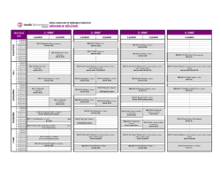 Mimarlık 2014-2015 G&uuml;z D&ouml;nemi