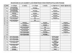 İDKAB Ders Programı