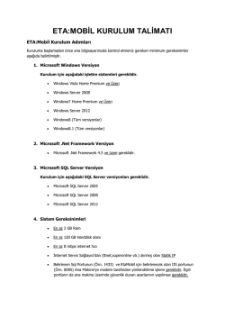 Kurulum - EtaMobil