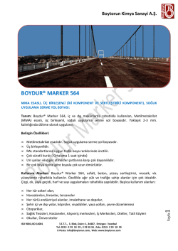 BOYDUR&reg; MARKER 564 - Boytorun Kimya Sanayi AS