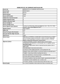 gebelikte i&ccedil; ve cerrahi hastalıkları