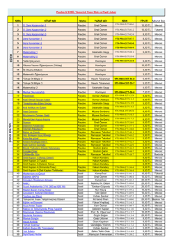 Fiyat Listesi - Paydos Yayıncılık