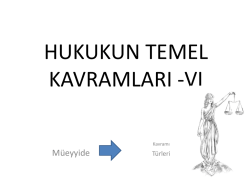 Hukukun Temel Kavramları Dersi 6. hafta Notları