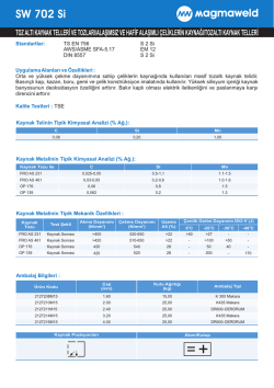 SW 702 Si - Oerlikon Kaynak