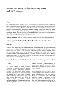 Nevşehir Hacı Bektaş Veli &Uuml;niversitesi Bilgi Portalı Android