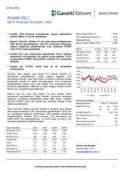 Ar&ccedil;elik (AL) - Garanti Yatırım