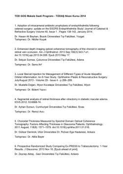 Gen&ccedil; Oftalmologlar Makale Toplantısı i&ccedil;in tıklayınız