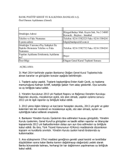 Ortaklığın Adresi