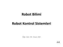 Robot Bilimi Robot Kontrol Sistemleri