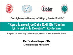 Dr. Bertan Kaya, CIA