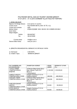 2013 Faaliyet Raporu