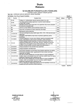 İhale - Ordu Valiliği