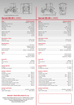 Servet 80.3E+ (4WD) Servet 80.4E+ (4WD)