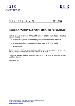 S İ R K &Uuml; L E R : 2 0 1 4 / 71 22.12.2014