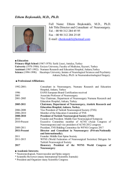 Ethem Beşkonaklı, MD, Ph.D. - 10th Asian Congress of Neurological