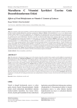 Marulların C Vitamini İ&ccedil;erikleri &Uuml;zerine Gıda Dezenfektanlarının Etkisi