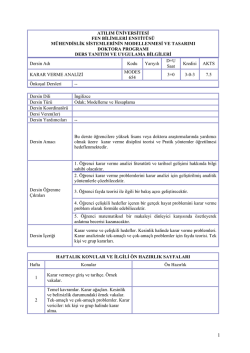 atılım &uuml;niversitesi fen bilimleri enstit&uuml;s&uuml; m&uuml;hendislik sistemlerinin
